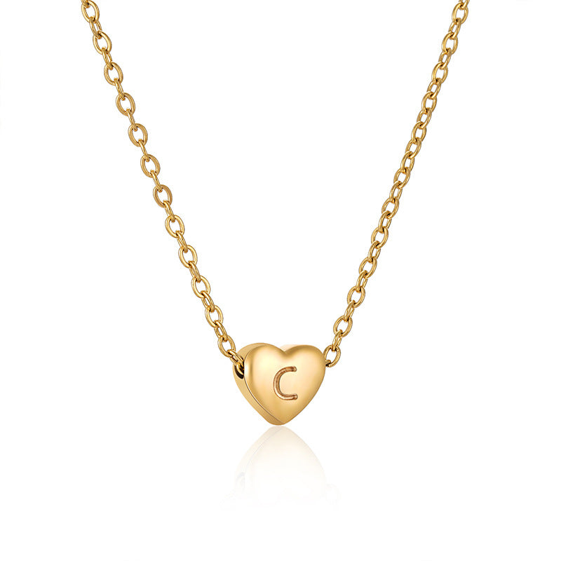 Wholesale Stainless Steel Heart Gold Plated Necklaces
